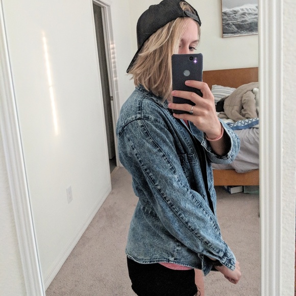 Upper Class Jackets & Blazers - ⚡Vtg 90s Acid Wash Lightweight Denim Jean Jacket